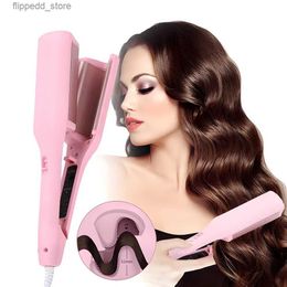 Curling Irons 32mm Hair Wave Curling Iron Professional French Roll Hair Curler Corrugated Wavy Styler Fast Heating Volumizing Styling Tool Q231128