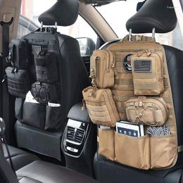 Car Organiser Back Seat Tactical Accessories Army Molle Pouch Storage Bag Military Outdoor Self-driving Hunting Cover