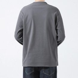 Men's T Shirts Men T-shirt Double-sided Fleece Friendly To Skin Keep Warm Half High Collar Autumn Spring Garment