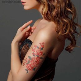 Tattoos Coloured Drawing Stickers 16PcsSet Waterproof Temporary Fake Tattoo Stickers Water Transfer Coloured Flowers Body Art for Women Girl Beautiful Sexy MakeupL