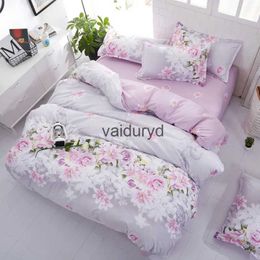 Bedding sets Flower Comforter Set Simple Pink Bed Linens Linings Queen Duvet Cover Sheet And case King Size For Girlsvaiduryd