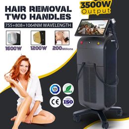 New Generation Standing Diode Laser Hair Removal Machine Dual Handles 755 1064 808 Depilation Skin Smoothing Acne Treatment Beauty Salon