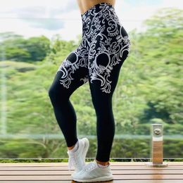 Women's Pants Digital Print Exercise Quick Drying Bodycon Stretch Leggings Sport Women Fitness High Waist Push Up Skinny Womens