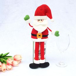 Christmas Decorations 6 Pcs/lot 33 13cm Decoration Red Wine Bottle Cover Ornament Party Table Gifts