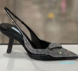 Dress shoes Designer 8.5CM high heeled ladies shoe Top quality stiletto women sandal