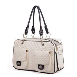 Carrier Leather Luxury Portable Pet Handbag Travel Bags Dog Cat Carrier Bag Breathable Dog Cat Chihuahua Carrier Outgoing Pet Bag