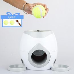 Toys Pet Ball Launcher Toy Dog Tennis Food Reward Machine Thrower Interactive Treatment Slow Feeder Toy Suitable For Cats And Dogs