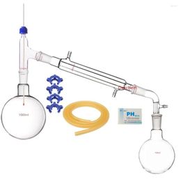 1000ml 24/40 Glass Distillation Apparatus Laboratory Glassware Unit Kit