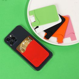 Card Holders Business Credit Pocket Slim Adhesive Cell Phone Sticker Holder Fashion Women Men ID