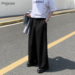 Pants Casual Pants Men Black Straight Loose Allmatch Mopping Male Trousers Trendy High Street Wide Leg Breathable Summer Stylish Ins