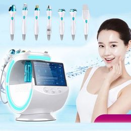 Smart Ice Blue Skin Peeling And Skin Analysis 7 Handle Vacuum Hydrating Deep Cleanser Facial Beauty Machine