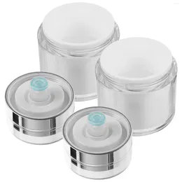 Storage Bottles 2 Pcs Press Cream Jar Lotion Sub Package Container Bottle Travel Press-type Pp Airless