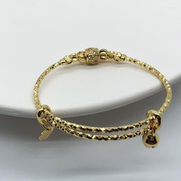 Bangle Yellow Gold Color Color Children's Baby Bell Bracelet Jewelry Gift