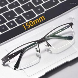 Sunglasses Vazrobe 150mm Titanium Reading Glasses Men Sem Rimless Eyeglasses Frame Spectacles 150 200 250 300 Finished Optical Eyewear