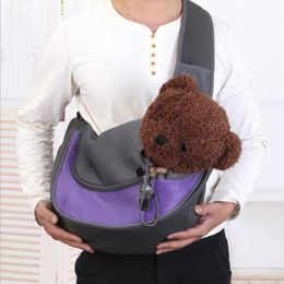 Carriers Pet Shoulder Bag Handbag Portable Puppy Cat Carrier Tote Pouch Breathable Mesh Cloth Antifalling Pet Bag for Outdoor Travel