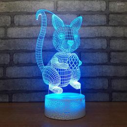 Table Lamps Lighting Creative Seven Colour 3d Night For Living Room Touch Stereo Vision Led Lamp Light