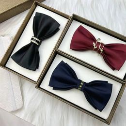 Bow Ties Tie the knot get married get married groom man suit burgundy upscale brothers men's bows students bow tie 231128