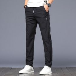 Pants 2022 Summer Fashion Quick Dry Man Jogging Korean Style Men Trousers Sportswear Thin Stretch Drawstring Streetwear Casual Pants