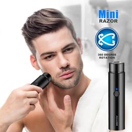 Electric Shavers Mini USB Electric Shaver Long-Lasting Portable Washable Car Rechargeable Shaver Razor Beard Shaver For Men Grooming Tools 231128
