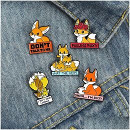 Cartoon Accessories I Am Busy Dont Talk To Me Enamel Brooches Pin For Women Fashion Dress Coat Shirt Demin Metal Funny Brooch Pins Bad Dhsle