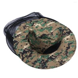 Berets Mosquito Net Hat Sun Safety Cap Bucket For Outdoor Fishing Hiking Gardening Beekeeping Green