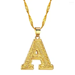 Choker WANGAIYAO A-Z Small Letters Necklaces Women/Girl Gold Colour Initial Pendant Thin Chain English Letter Jewellery Alphabet Gift