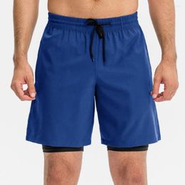 Running Shorts Crossfit For Men Basketball Mens Sportswear Man Gym Clothing Training And Exercise Short Masculino Blue