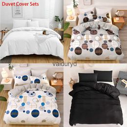 Bedding sets Pure Bed Set Print Black Duvet covers Solid White Linen Boho Euro Quilt Cover 200x200 140x200 220x240vaiduryd