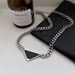 Necklaces designers for women punk mens Jewellery fashion accessories metal triangle pendant with letters creative simply womens necklace exquisite ZB011 B23