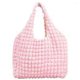 Duffel Bags Women Quilted Shoulder Bag Foldable Lightweight Satchel Fashion Large Capacity Female Shopping Handbag