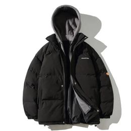 Men's Down Parkas Winter Warm Jacket Mens Streetwear Fashion Parka Men Hooded Thick Korean Loose Coat For Women 231128