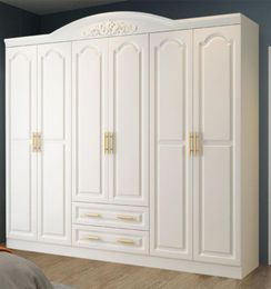 Living Room Furniture Wardrobe solid wood sliding door panel cabinet modern minimalist economy household bedroom8563453
