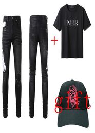 Cigarette pants jeans for men designer jean Long Pants Stylish Straight Slim Fit pant cotton casual t shirt luxury hip hop streetw8558549