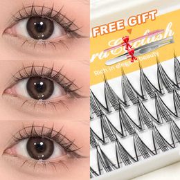 3 PCFalse Eyelashes Single Cluster False Lashes Individual DIY Segmented 3D Fluffy Cos Anime Fake Lashes Natural Strands Manga Eyelashes Extension Z0428