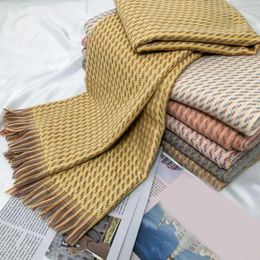 Scarves Cosy Winter Accessory Versatile Shawl Elegant Warm Polyester Fabric With Tassel Design Cold-proof For A