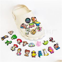 Cartoon Accessories Anime Charms Wholesale Childhood Memories Toys Shoe Pvc Decoration Buckle Soft Rubber Clog Fast Ship Drop Delivery Dhare