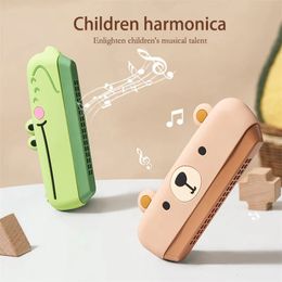 Keyboards Piano 16 Children Holes Harmonica Montessori Education Toy Baby Enlightenment Musical Wind Instrument Silicone Kid 231127