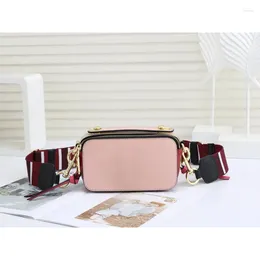 Waist Bags Crossbody Bag Women'S Tote 2023 Genuine Leather Wide Shoulder Strap Mini Zipper Luxury Designer Camera Purse