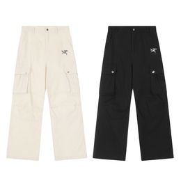 Men's cargo pants street fashion casual pants solid Colour cargo cotton pants youth popular loose mid-waist trousers
