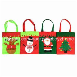 Christmas Decorations 25X20Cm Candy Bags Kids Gifts Exquisite Xmas Party Decor For Home New Year Present Packet Santa Claus 4 Styles Dhx15