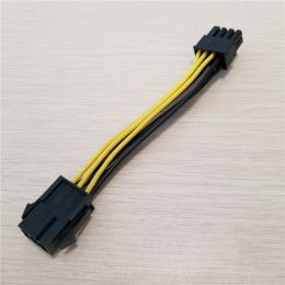 10pcs/lot---PCI-E PCIe Graphics Video Card 6Pin Female to 8Pin Male Adapter Power Supply SHORT Cable CORD 18AWG Wire 10cm PC DIY