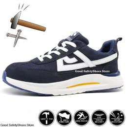 Boots Lightweight Work Sneakers Men Women Shoes Footwear PunctureProof Sport Safety Protective Steel Toe 231128