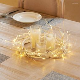 Decorative Flowers 6Ft Vines Branch Light 48 LED Battery Christmas Fairy Garland Flexible DIY Willow Vine For Home Wall Party Decor