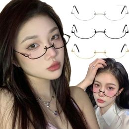 Sunglasses Frames Anime Two-dimensional Cosplay Lower Half Frame Glasses Royal Elder Sister Lolita Decoration Tie Take Party Eyeglasses