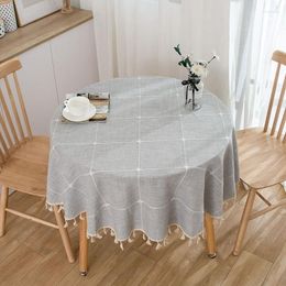 Table Cloth 59Inch Rustic Clothes For Round Tables Wrinkle Free Outdoor Parties Embroidery Cloths