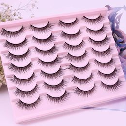 3 PCFalse Eyelashes 5/14 Pairs 3D Mink Lashes Thick False Eyelashes Natural Long Eye Lashes Wispy Fake Eyelash Extension Makeup Tools Faux Cils Z0428