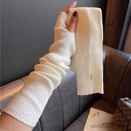 Children's Mittens Women Knitted Arm Warmer Long Fingerless Gloves Mitten Winter Solid Arm Sleeve Fashion Casual Soft Girls Clothes Gloves