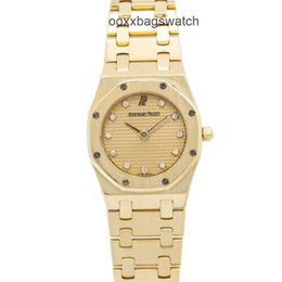 Audemar Pigue Watch Royal Oak Chronograph Watches 66270BA 18k YG Diamond Champagne Dial Ladies 25mm WN-IBNN