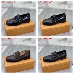 5 Style Men's Fashion Slip-on Leather Shoes Designer Men Casual Business Shoes Mens British Classic Retro Oxfords Wedding Party Flats Size 38-45