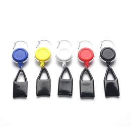 DHL Custom with Logo Sticker Lighter Leash Safe Stash Clip Party Favour Retractable Keychain Holder Cover Smoking Accessories Wholesale